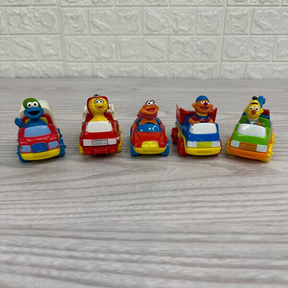 Tyco PreSchool Toys Set of 5 Sesame Street Characters Die Cast Cars Vintage 90s